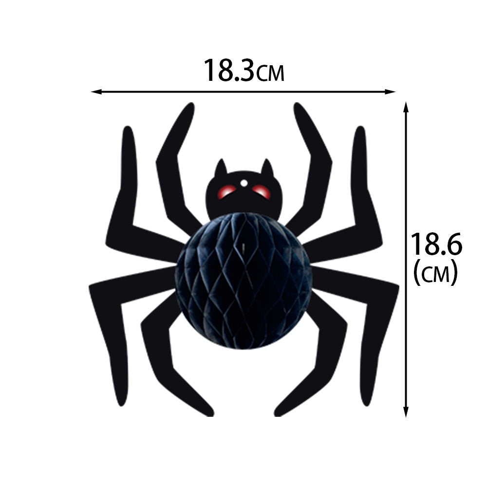 Halloween Decoration Honeycomb Ball Hanging Ornament Halloween Party Decoration Pumpkin Spider 3D Honeycomb