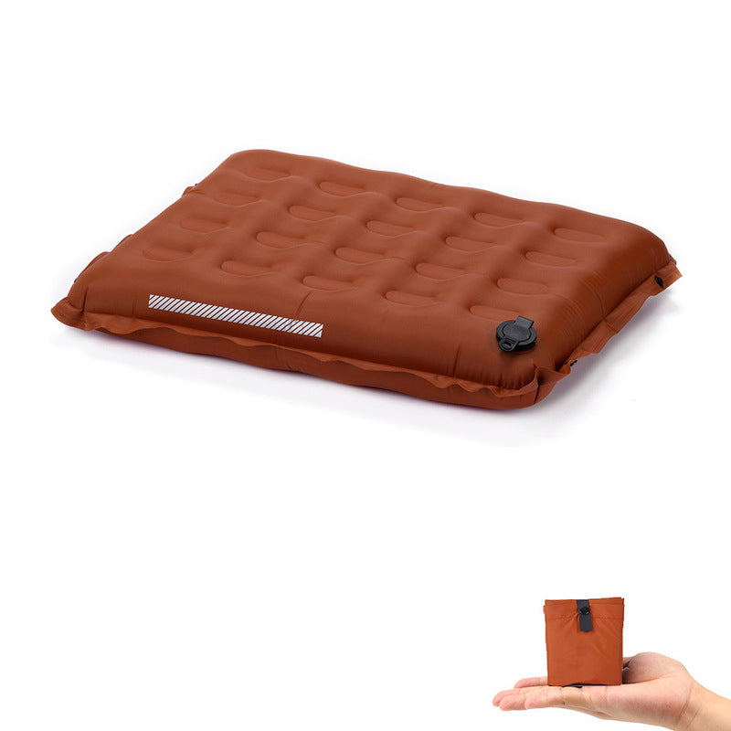 Self-Inflating Seat Cushion Thickened Camping Mat Lightweight Waterproof Foldable Stadium Chair Pad