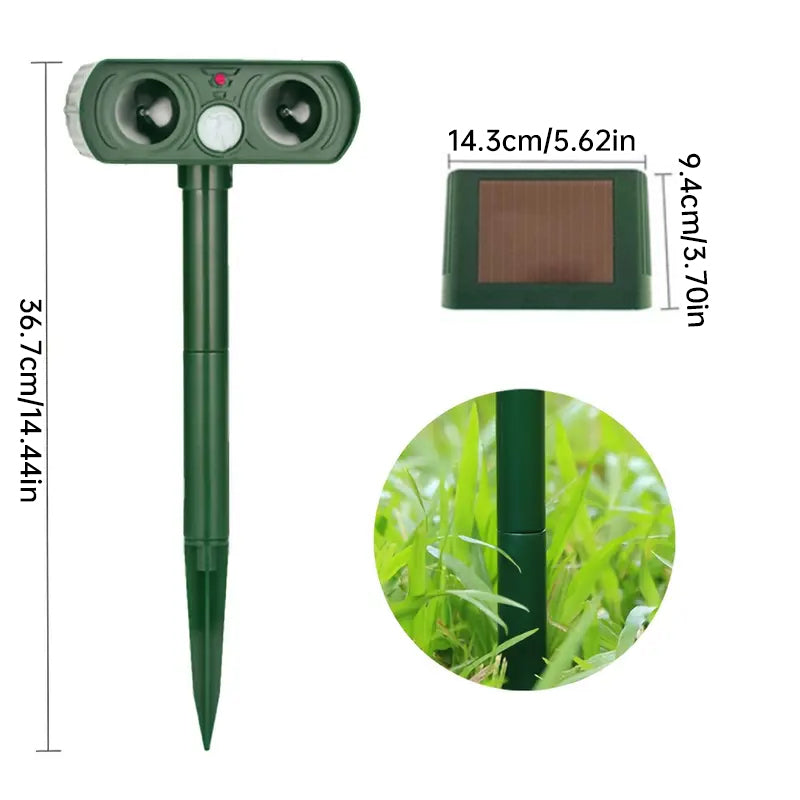 2025 Solar Animal Repeller - Rechargeable Infrared Repellent for Cats, Dogs, Gardens & Patios, I8W9