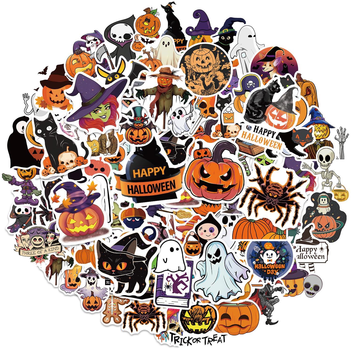 winthrop 100 Pcs Halloween Stickers Vinyl Waterproof Bulk Laptop Stickers Halloween Party Favors Best Choice for Halloween Classroom Crafts & Halloween Party Decoration