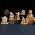 Halloween DIY House Wooden Puzzle Children's Handmade Halloween House Puzzle Toy