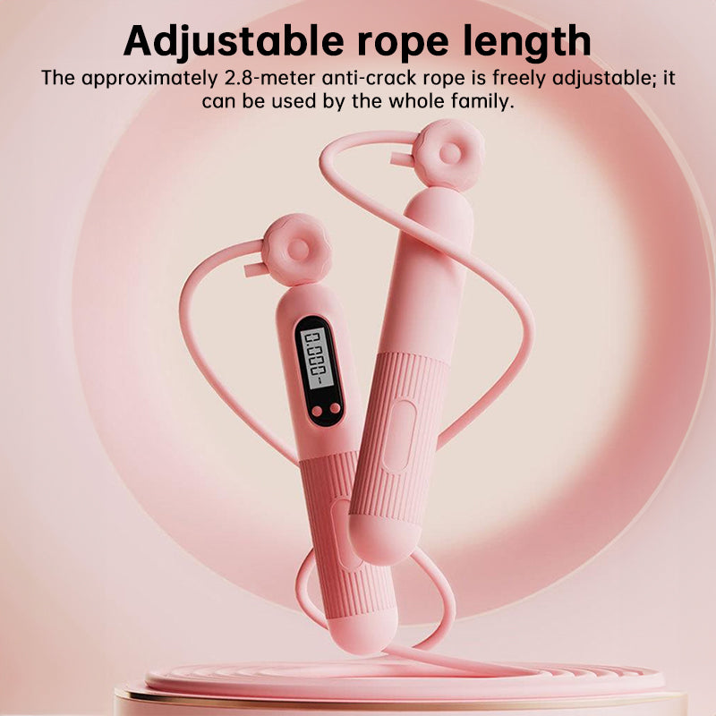 Intelligent Counting Jump Rope - with LCD Display for Home Gym Fitness for Adult, Men, Women & Kids