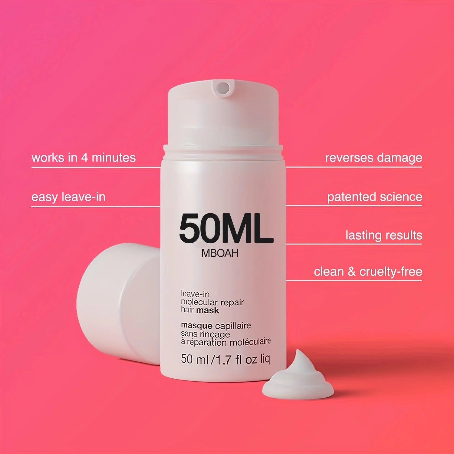 No-Rinse Small Molecule Keratin Hair Mask Nourishes Frizzy and Damaged Hair