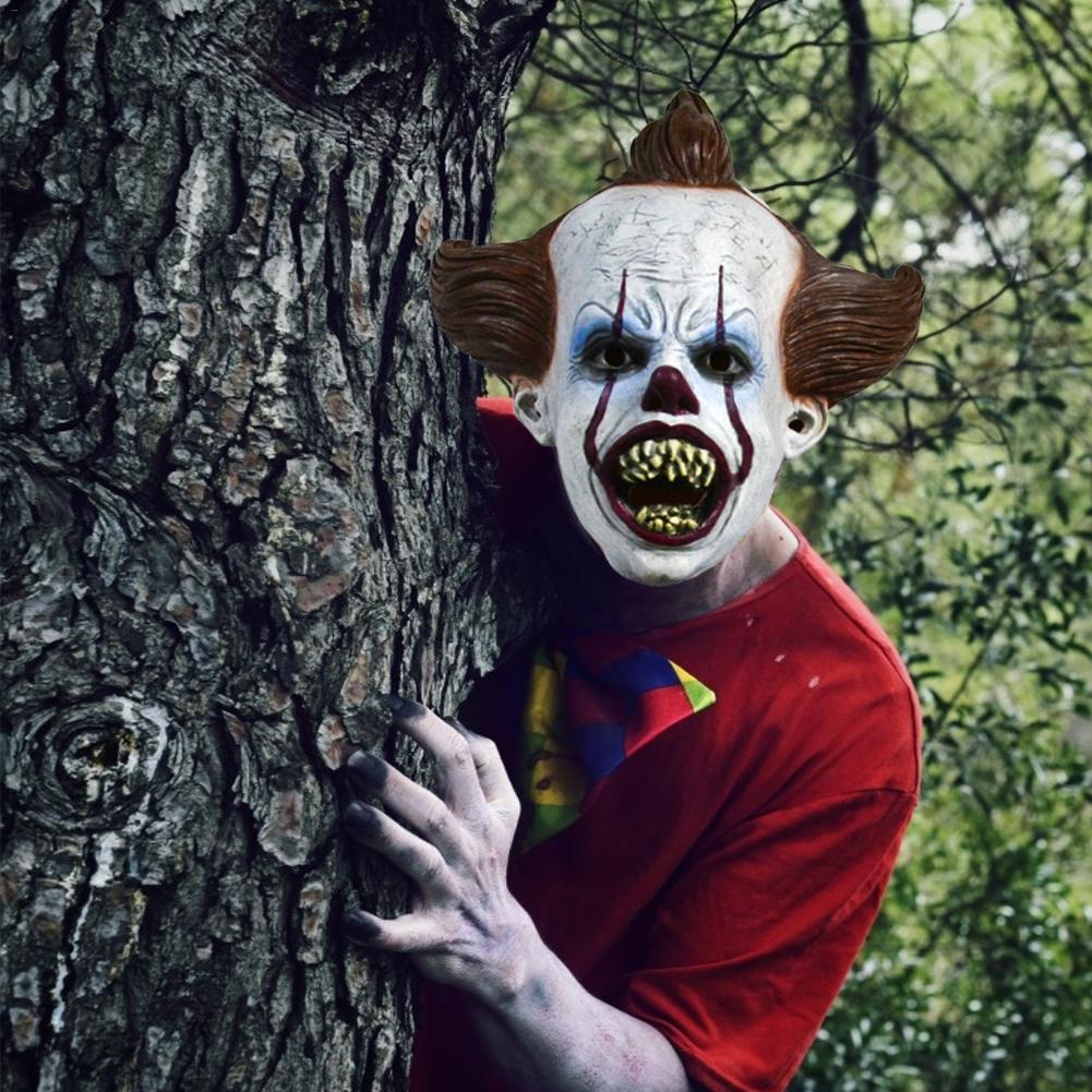Horrifying Halloween Mask Adults Latex Clown Mask Halloween Props For Costume Party Carnival Easter Face Decor