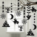Halloween Decorative Streamer Hanging Decorations, Halloween Spider Witch Ghost Bat Ornaments, Halloween Party Atmosphere Decoration Props 6pcs