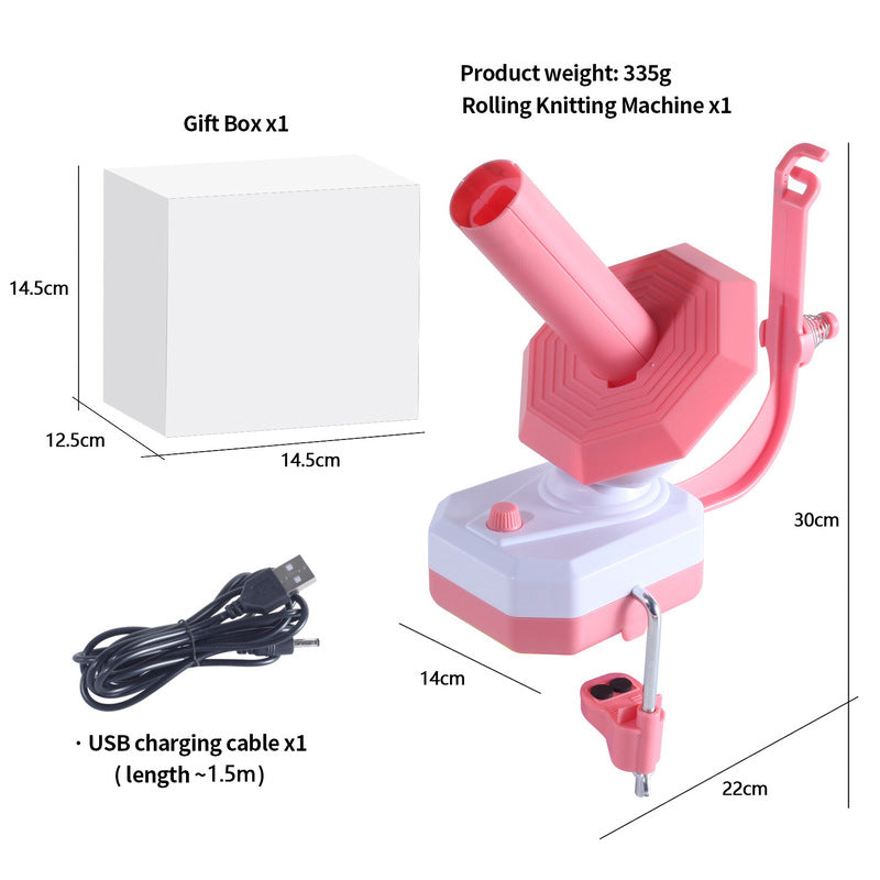 Electric Yarn Winder, Automatic Yarn Ball Winder, USB Charging Yarn Winding Machine Tool for Knitting/Crochet