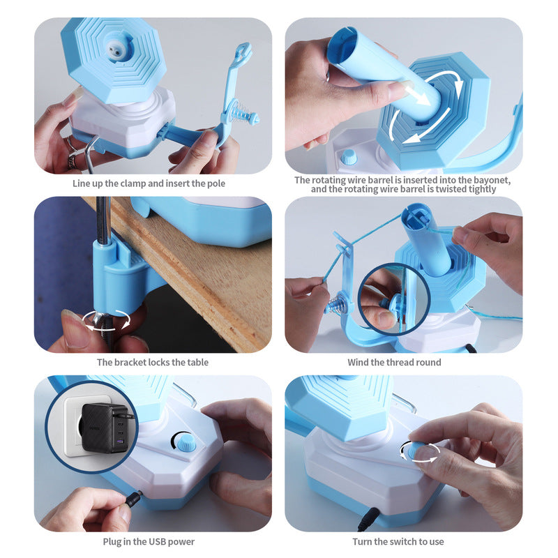 Electric Yarn Winder, Automatic Yarn Ball Winder, USB Charging Yarn Winding Machine Tool for Knitting/Crochet