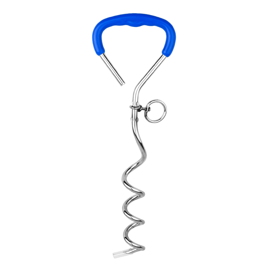 Outdoor Pet Supplies Dog Stake Chrome Plated Spiral Ground Anchor Dog Tether Factory Direct Stock