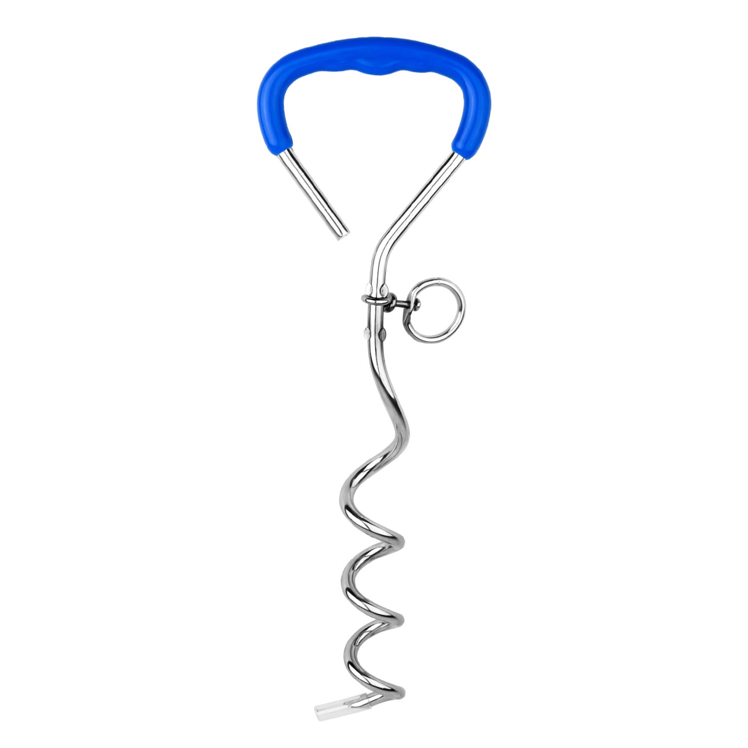 Outdoor Pet Supplies Dog Stake Chrome Plated Spiral Ground Anchor Dog Tether Factory Direct Stock
