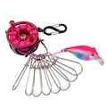 Stainless Steel Fishing Clip with Floats, 8 Clips Live Bait Hook Holder for Reel, Portable Fishing Tackle Tool