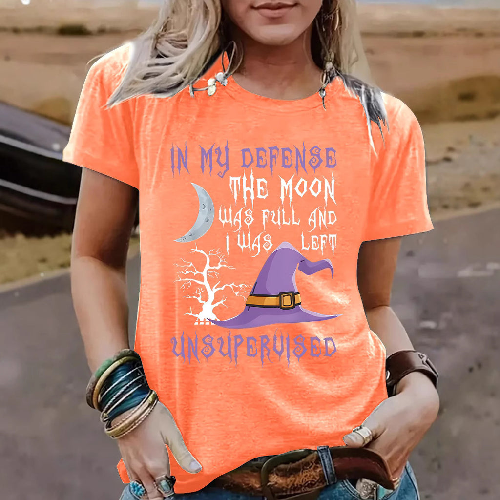 Short sleeved Halloween witch pattern