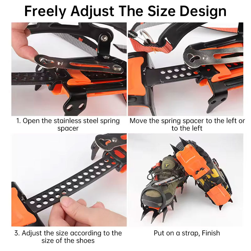 Professional 12-Point Crampons for Ice & Rock Climbing