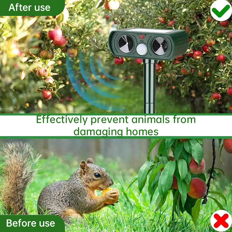 2025 Solar Animal Repeller - Rechargeable Infrared Repellent for Cats, Dogs, Gardens & Patios, I8W9