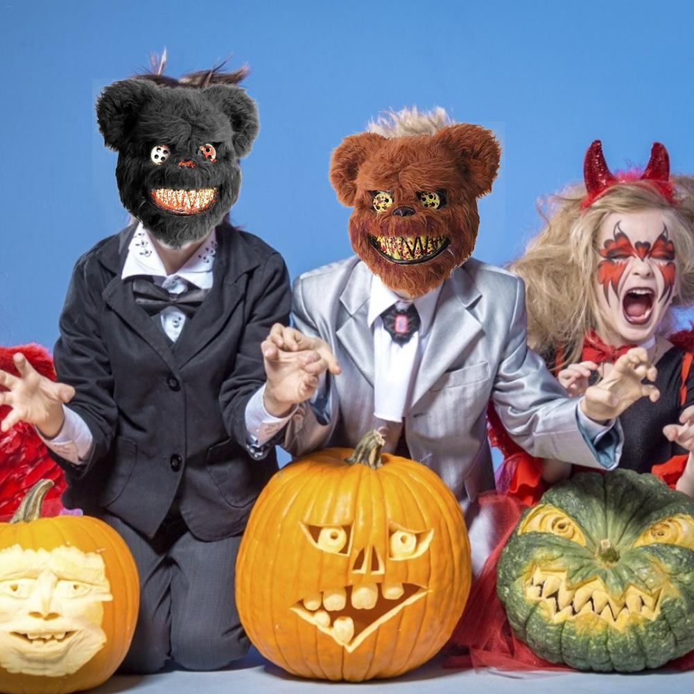 Nieuwe Bloody Teddybeer Masker Maskerade Enge Pluche Masker Halloween Prestaties Props Mode Halloween Levert