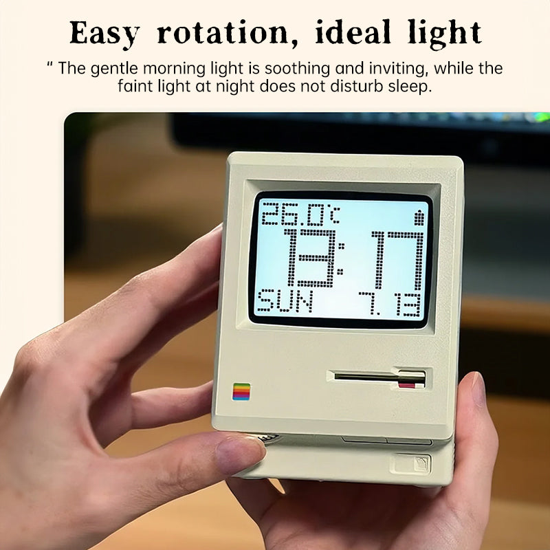 Maclock Retro 60-Hour Standby Alarm Clock, Student Desk Clock with LED Display, Creative Desktop Decor