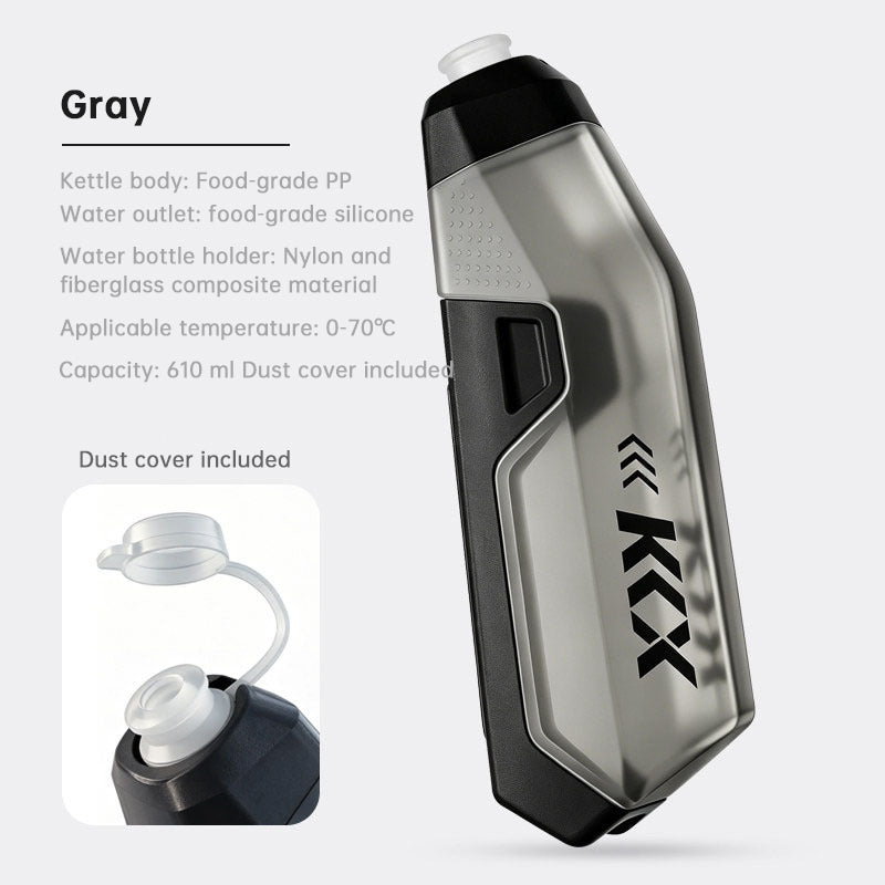 KKX Aero Bike Bottle Cage & 610ml Bottle Set – for MTB & Road Bike Down Tube