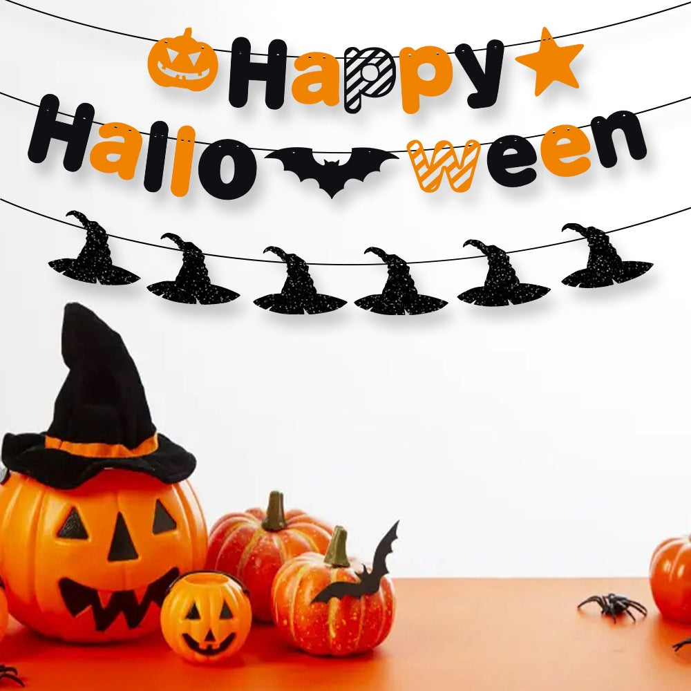 New Halloween Festival Party Decoration Banner, Ghost Festival Happy Halloween Banner