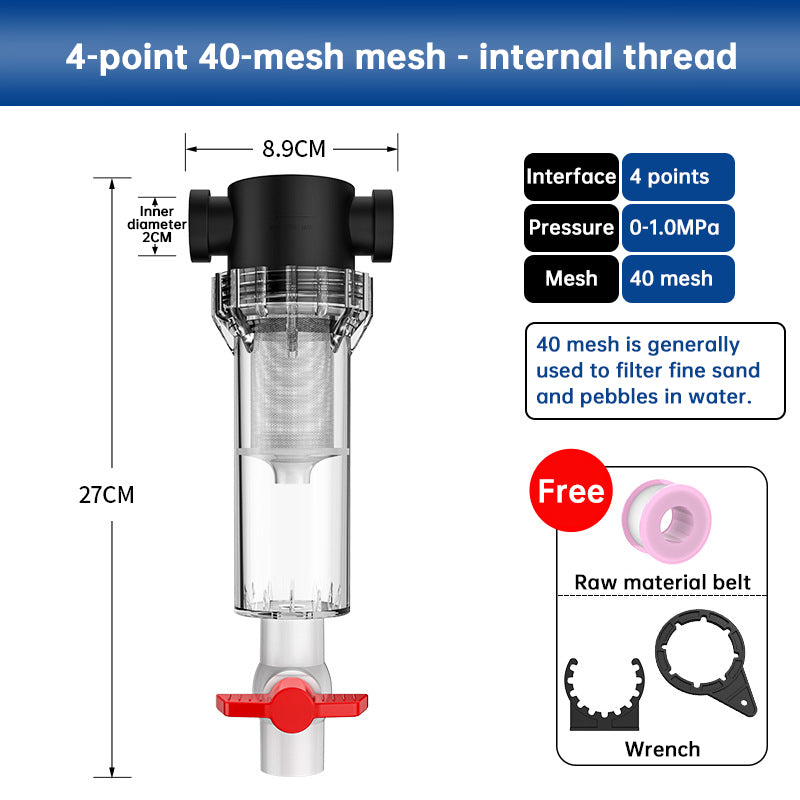 Aquarium Fish Toilet Waste Separator 1/2" 3/4" FPT Pre-Filter High Flow Fish Feces Collector Sediment Filter for Tank Pond