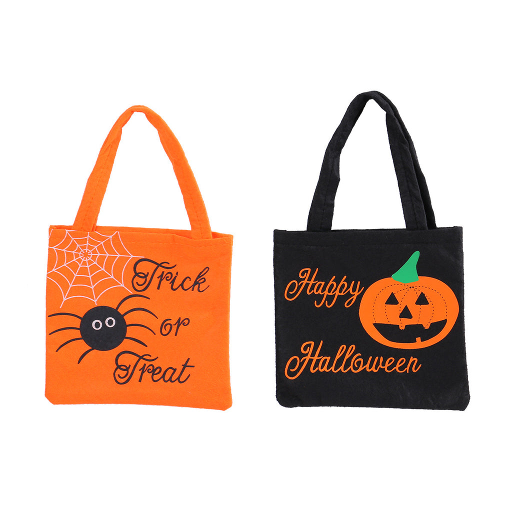Halloween Pumpkin Tote Bag, Kids' Non-Woven Gift Bag for Halloween, Candy Bag for Children's Parties