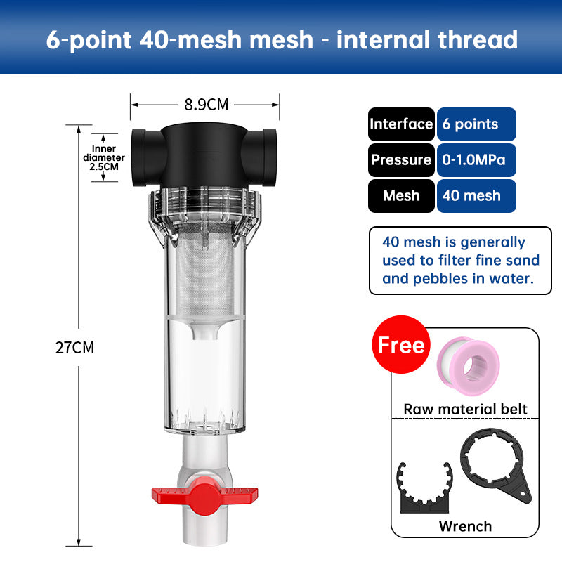 Aquarium Fish Toilet Waste Separator 1/2" 3/4" FPT Pre-Filter High Flow Fish Feces Collector Sediment Filter for Tank Pond