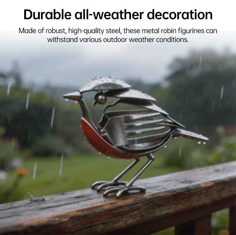 Recycled Spoon & Fork Mockingbird Art - Handmade Stainless Steel Bird Sculpture for Home & Office Decor