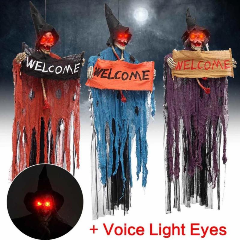 Halloween Hanging Ghost Ghost Festival Horror Electric Skull Haunted House Layout Light Decorations Halloween Decoration