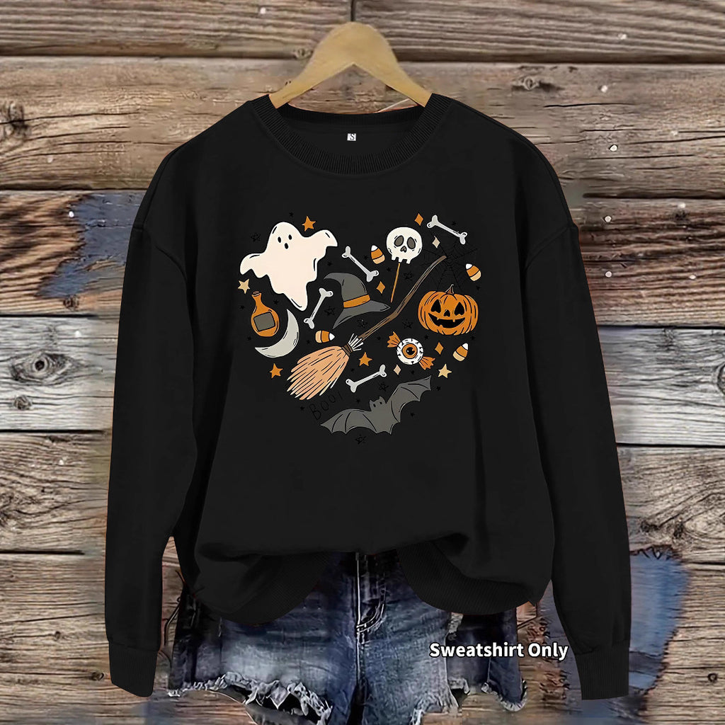 Hoodie Halloween Pumpkin Print