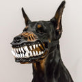 Dinosaur Dog Mask with Moving Teeth, Latex Funny Pet Hood for Halloween Cosplay & Photo Props
