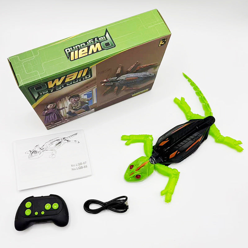 Remote Control Climbing Gecko Robot, Climbs Glass & Smooth Walls, Realistic Animated Toy for Christmas Gifts