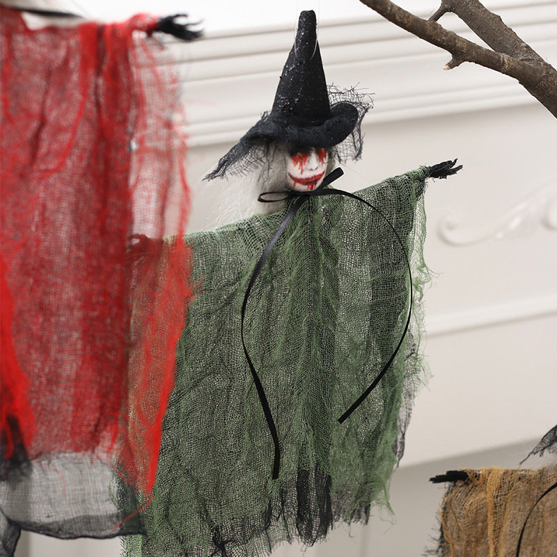 Halloween Decoration Halloween Scary Witch Hanging Ghost Ornament Haunted House Party Prop Hanging Decor