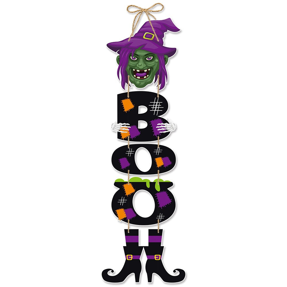 Halloween Party Decoration Door Hanging, Home Atmosphere Decoration Pumpkin Ornament Halloween Door Hanging Banner
