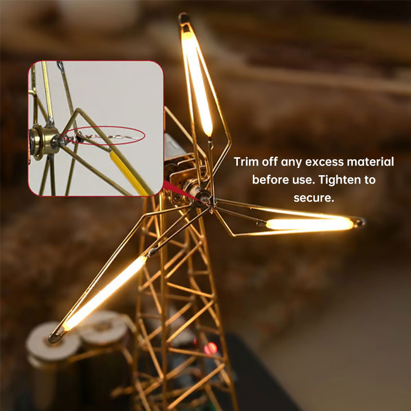 Windmill Rotary Art Mechanical Night Light, Anti-Glare Desk/Bedside Lamp with Rotating , Girlfriend Gift