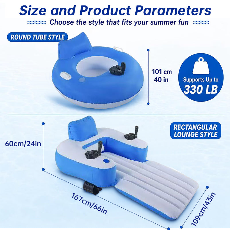 PowerFloat – Electric Propeller Inflatable Lounge Chair, Hands-Free Pool & Lake Cruiser