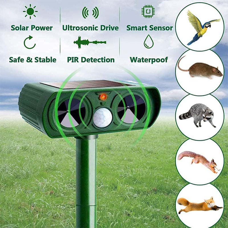 2025 Solar Animal Repeller - Rechargeable Infrared Repellent for Cats, Dogs, Gardens & Patios, I8W9