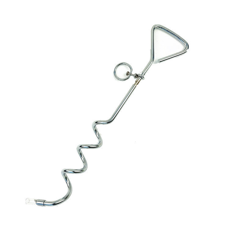Outdoor Pet Supplies Dog Stake Chrome Plated Spiral Ground Anchor Dog Tether Factory Direct Stock