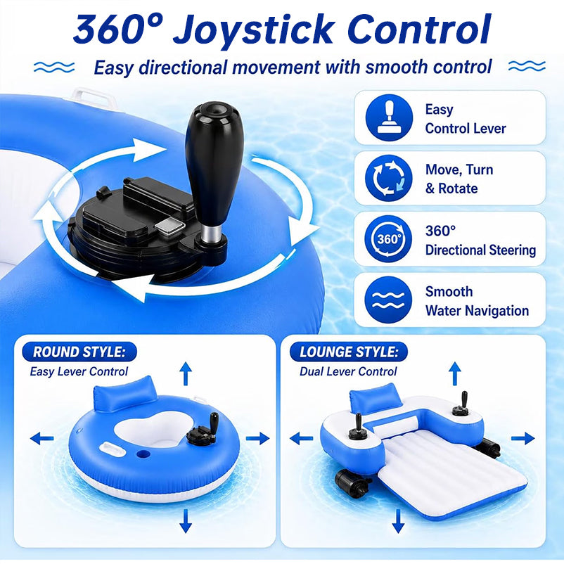 PowerFloat – Electric Propeller Inflatable Lounge Chair, Hands-Free Pool & Lake Cruiser