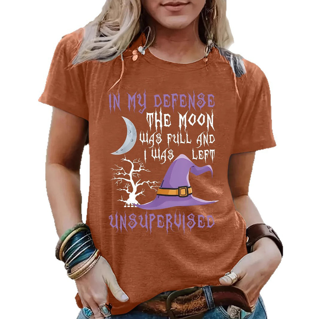 Short sleeved Halloween witch pattern