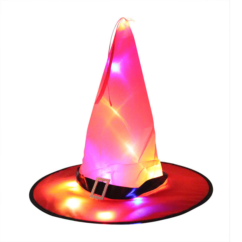 Halloween Hat Halloween Party Decoration Props LED Light Witch Hat Wizard Witch Hat Wizard Hat