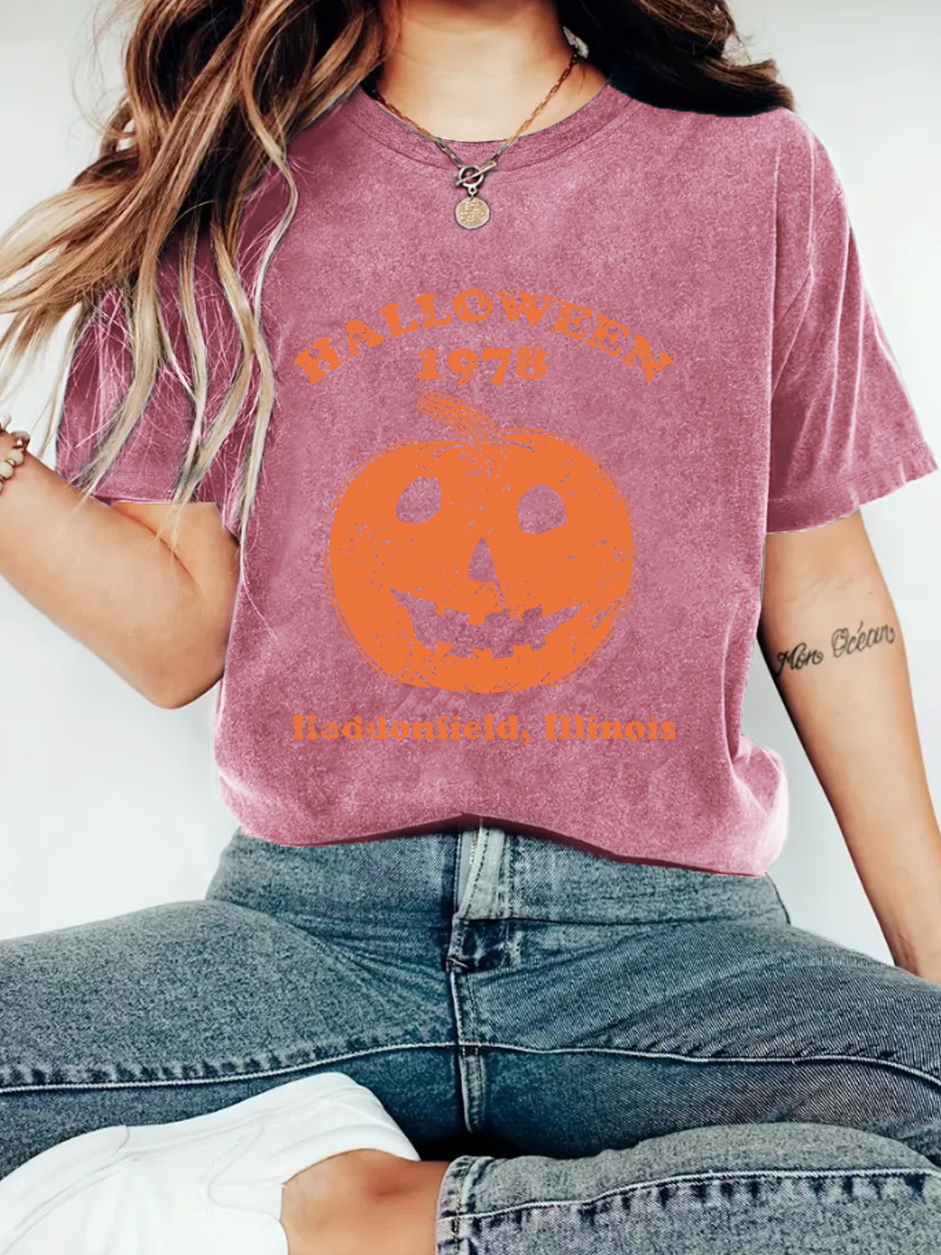 T-shirt HALLOWEEN pumpkin print