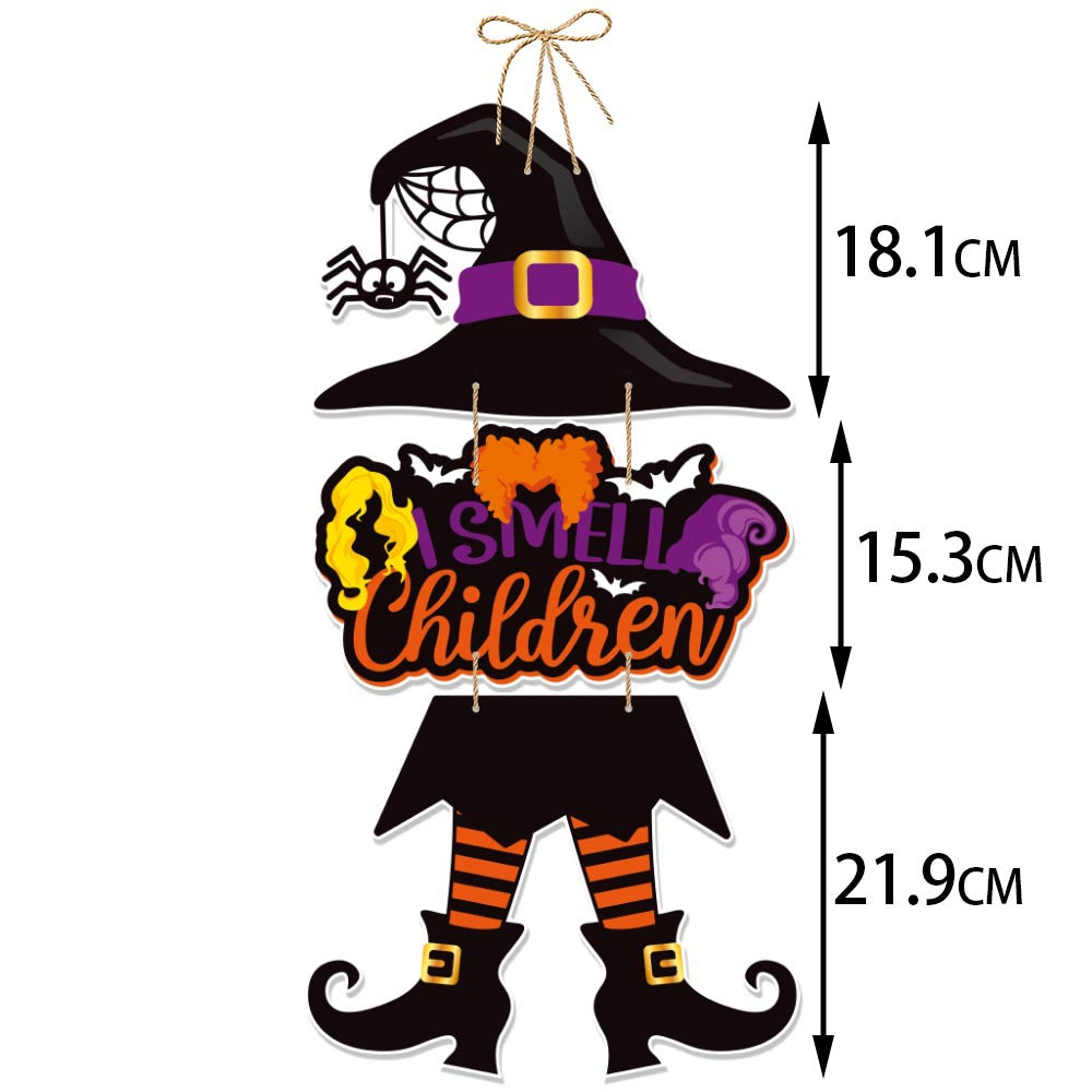 Halloween Door Hanging Decoration Pumpkin Bat Ornament for Halloween Party Decor