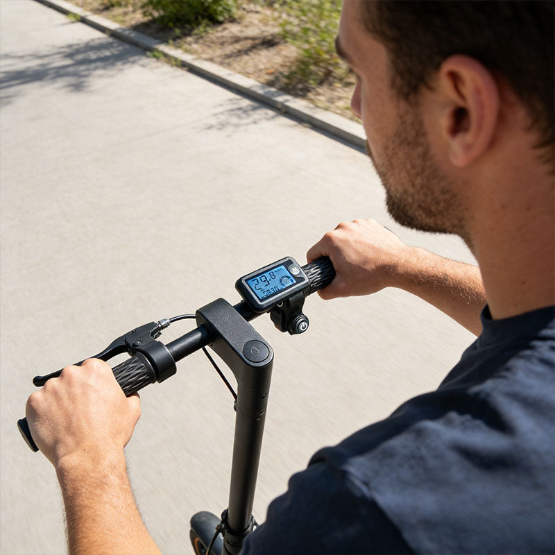 Electric Bike Throttle with LCD Speedometer & Voltmeter, 170cm Cable, Compatible 36/48/60/72V, Includes a Pair