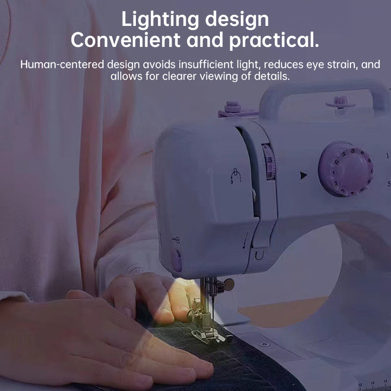 2025 Portable Electric Sewing Machine for Home Use, Adjustable Speed & Backstitch, Ideal for Beginners and Quick Fixes