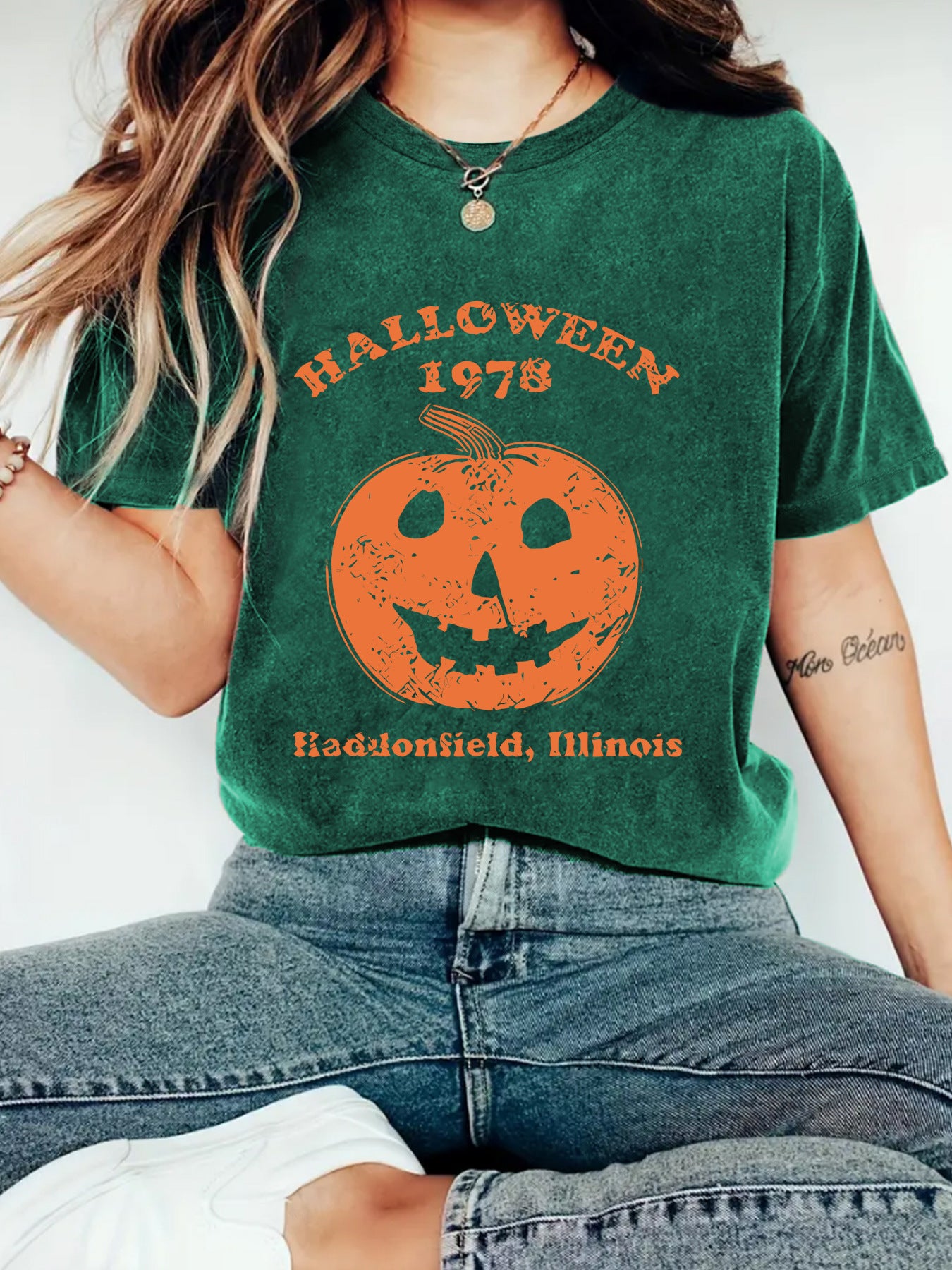 T-shirt HALLOWEEN pumpkin print