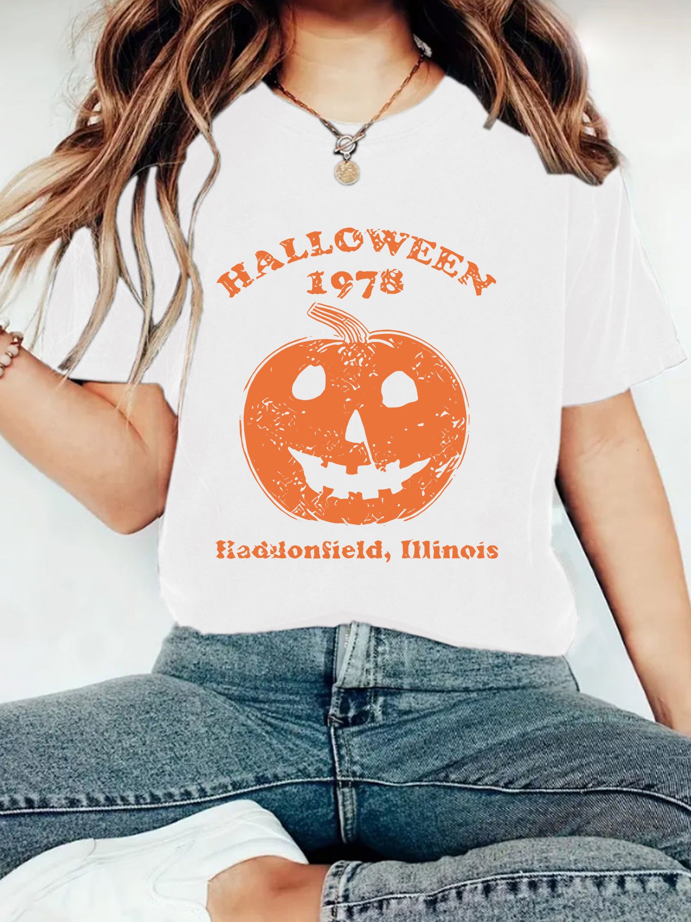 T-shirt HALLOWEEN pumpkin print