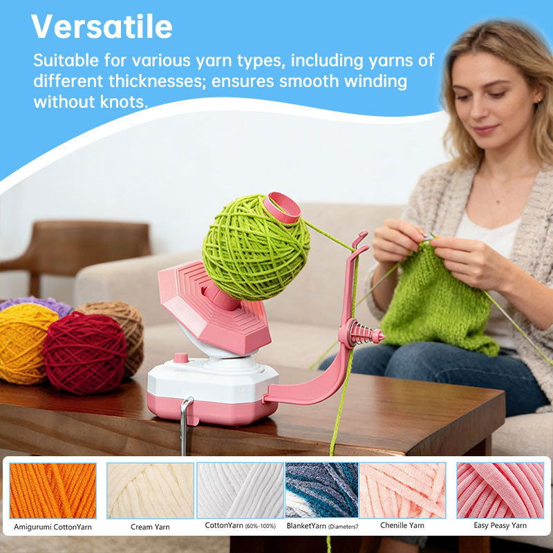 Electric Yarn Winder, Automatic Yarn Ball Winder, USB Charging Yarn Winding Machine Tool for Knitting/Crochet