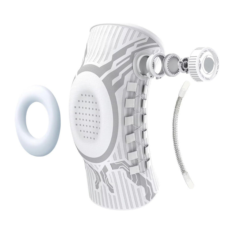 Adjustable Smart-Knob Knee Brace — Patella Gel Pad, Side Stabilizers, Compression Support for Pain Relief & Recovery