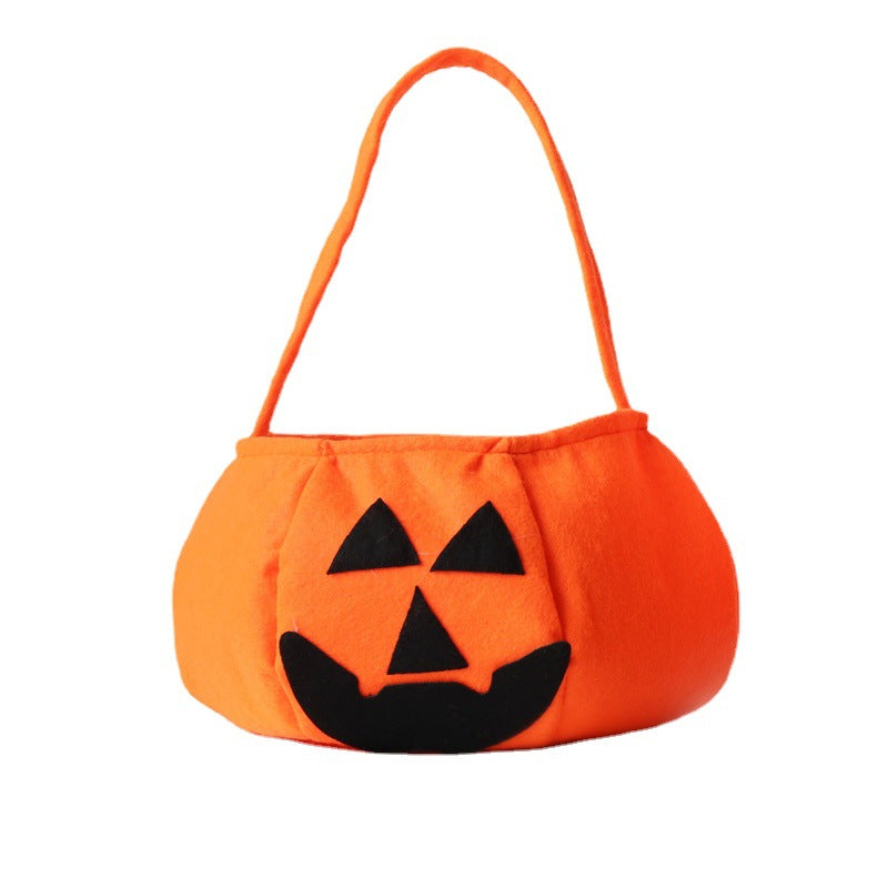 Halloween Pumpkin Bag Portable Three-Dimensional Non-Woven Bag Candy Bag Halloween Products Cosmetics Clothing Props