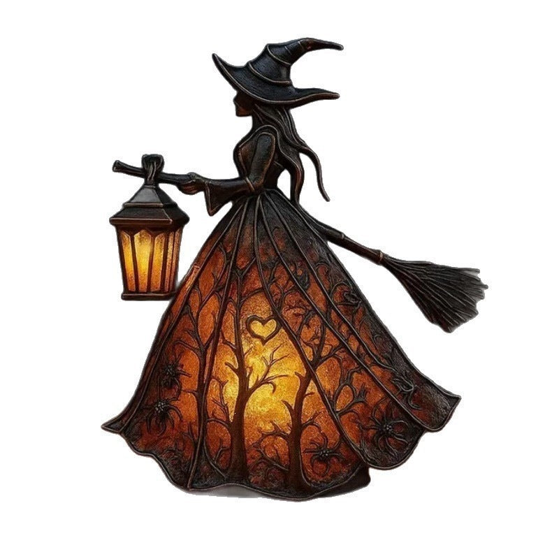Halloween Witch Lamp Decorative Table Light for Halloween Decoration