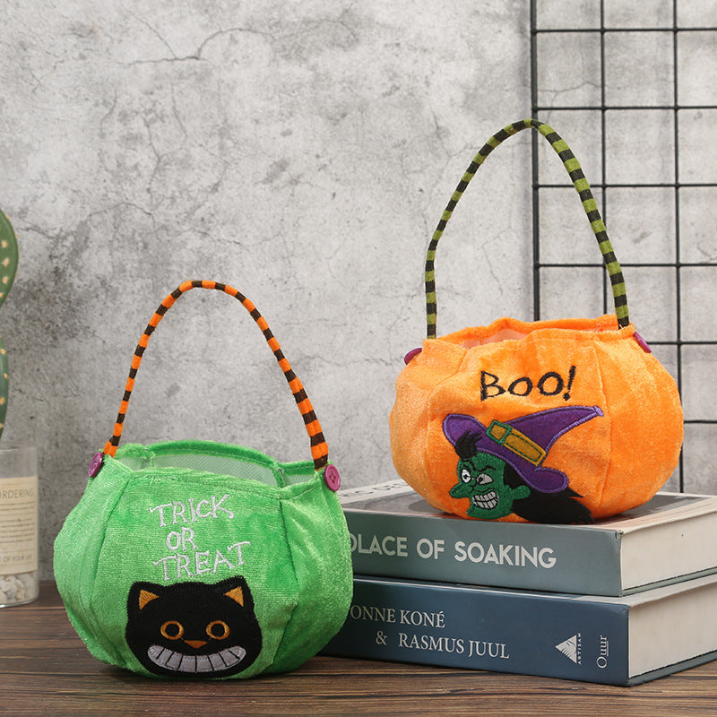 Halloween Candy Bag Decoration Kindergarten Children's Gift Bag Halloween Pumpkin Bag Scene Decoration Prop
