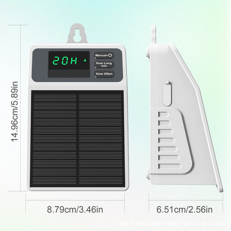 Solar Drip Irrigation System - Auto Watering Timer for Hanging Plants, Balcony & Greenhouse Use